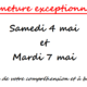 COCCIfil fermeture exceptionnelle 4 et 7 mai 2019